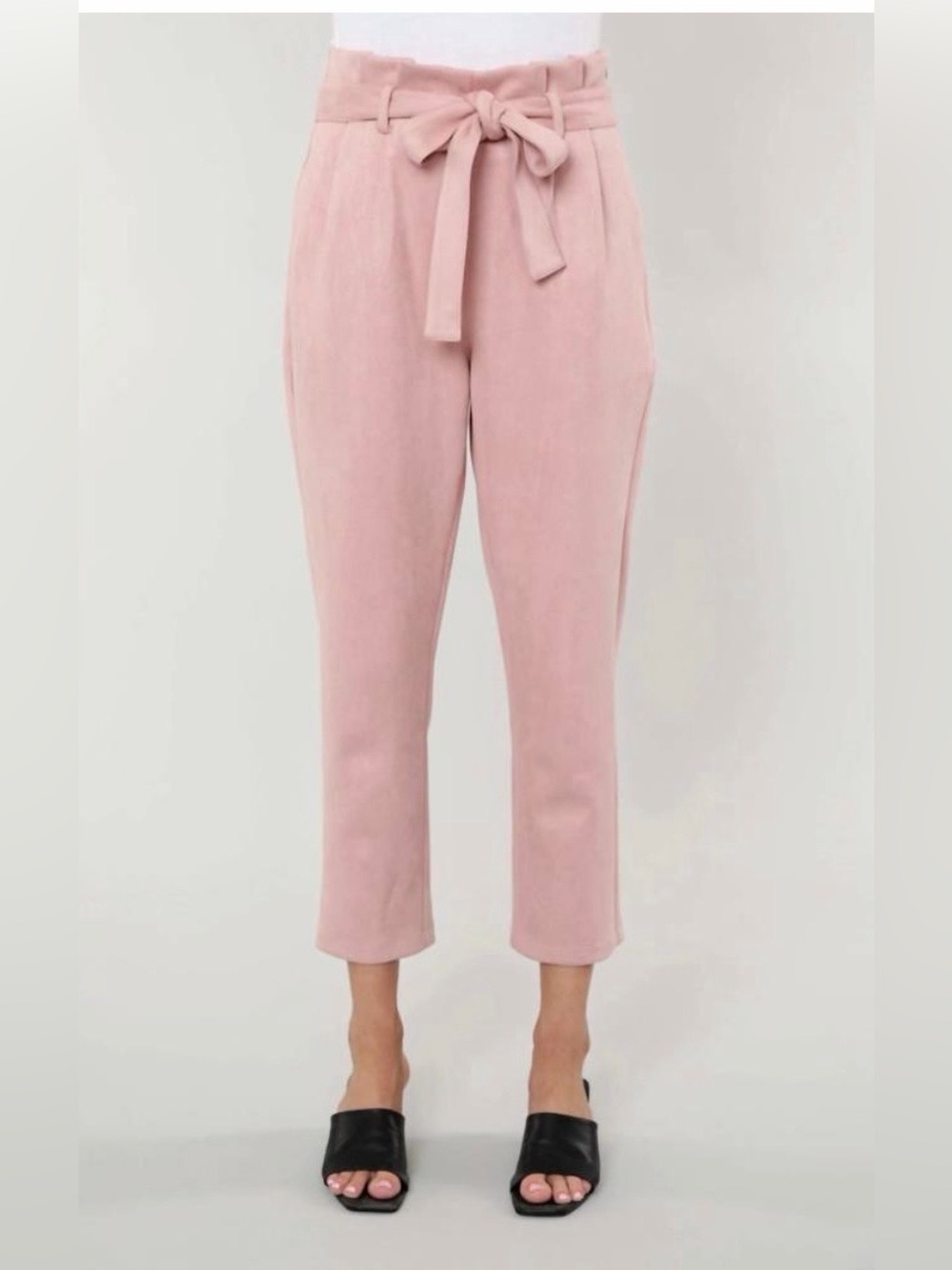 Dolce Cabo NWT Uptown Suede Paper Bag Pants Rose Suede XS Festival Cottagecore